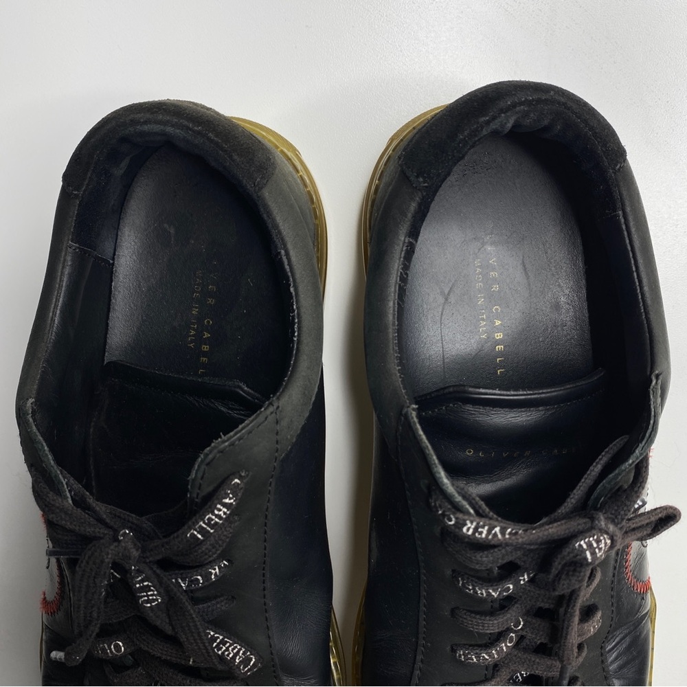 Oliver Cabell Men's Low 1 Ghost Black / Red Size 43 (US 10) Distressed - Picture 14 of 16